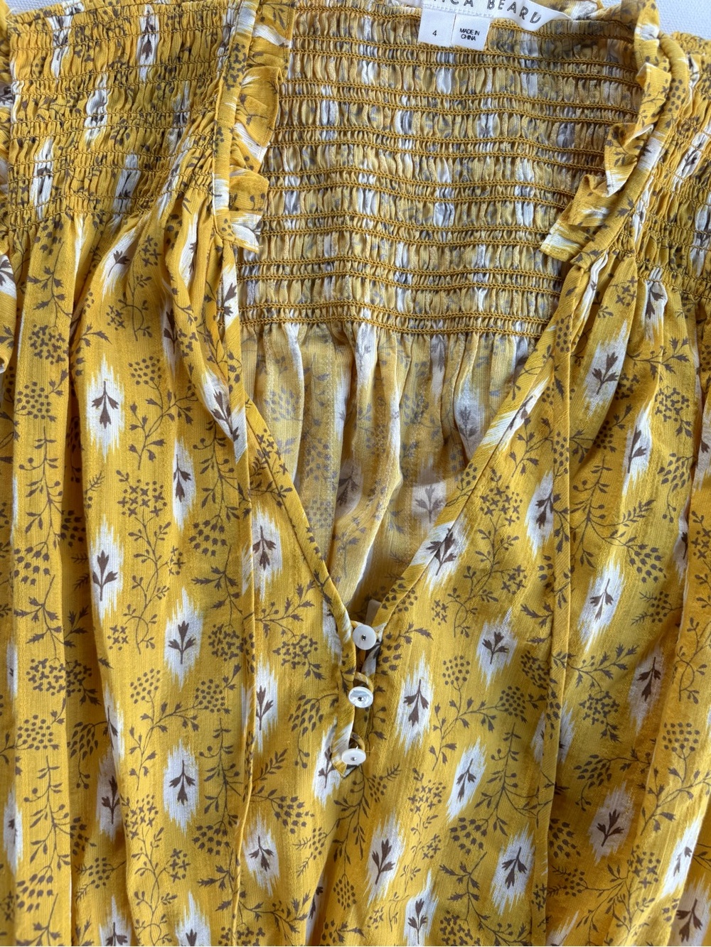 Veronica Beard Rayna Botanical Ikat Mini Dress - Picture 6 of 15